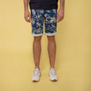 Faguo - Short Saulieu Cotton - Bleu/Ecru - Homme