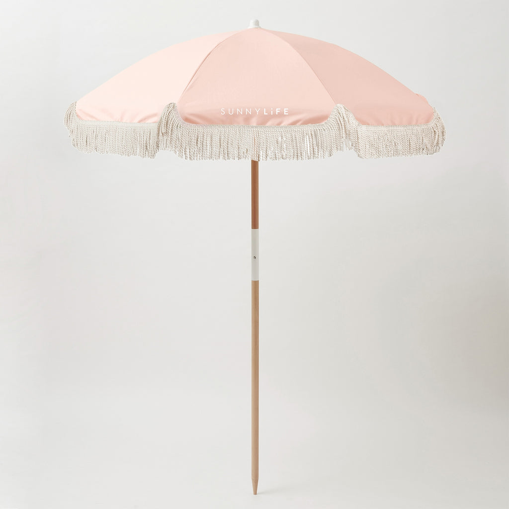 Parasol de Plage de Luxe Saumon