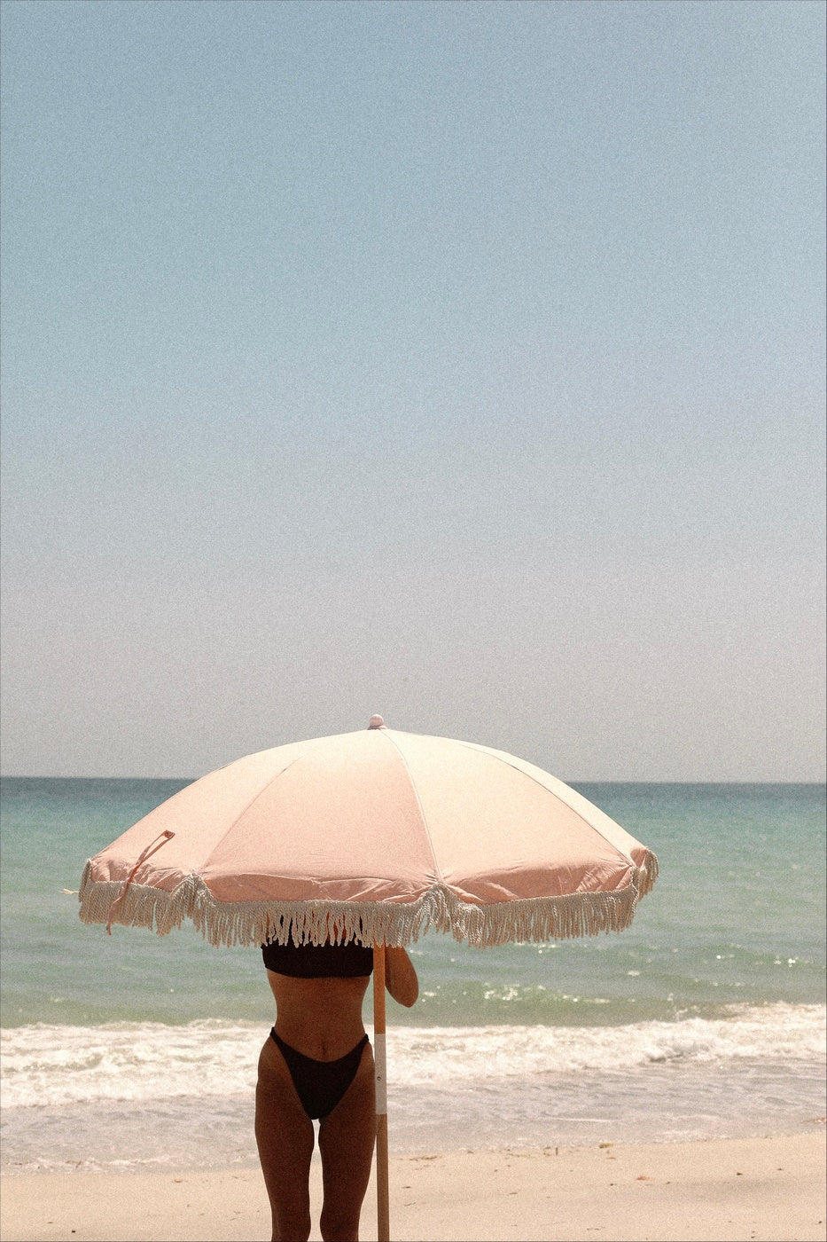 Parasol de Plage de Luxe Saumon