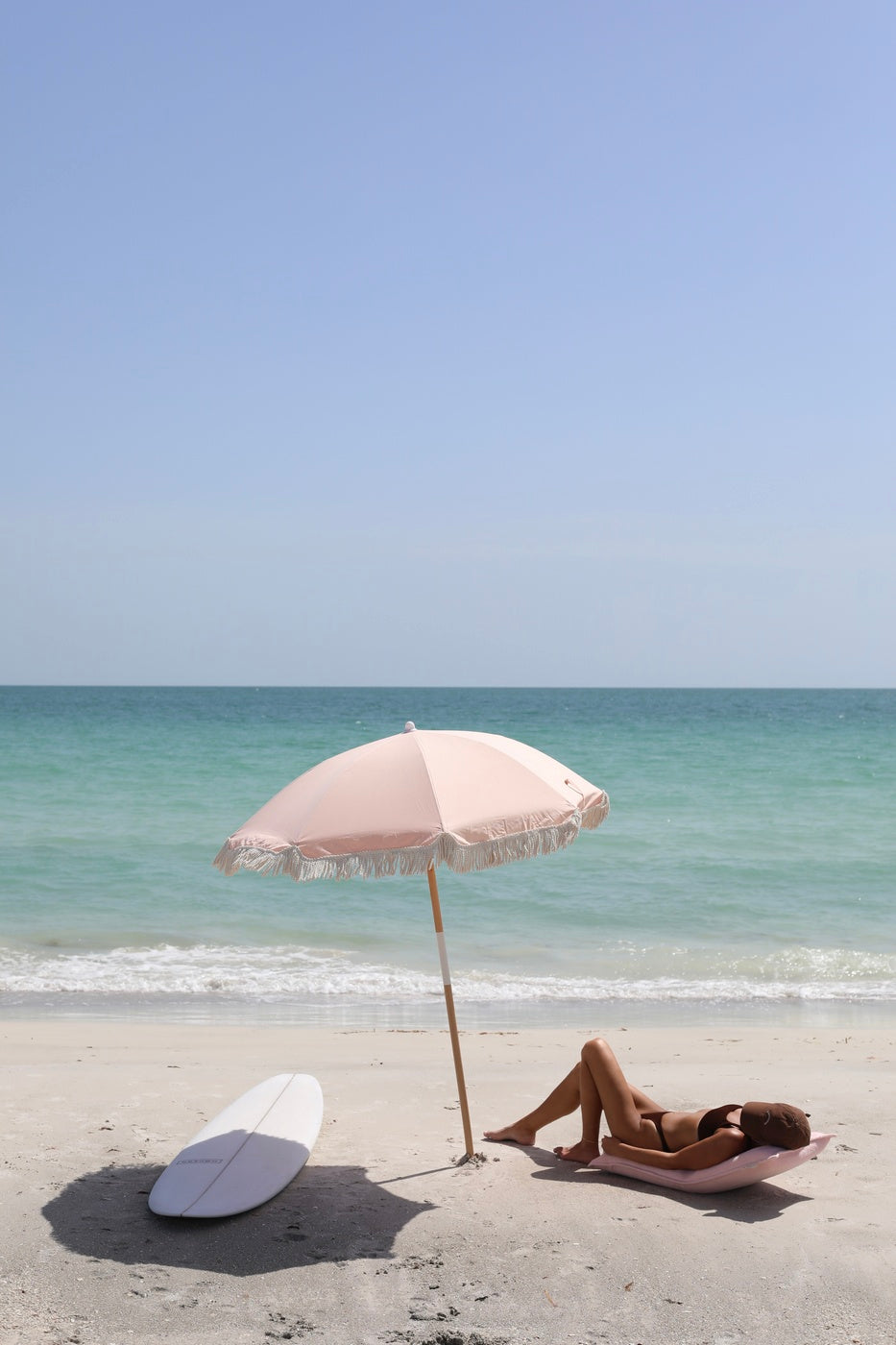 Parasol de Plage de Luxe Saumon