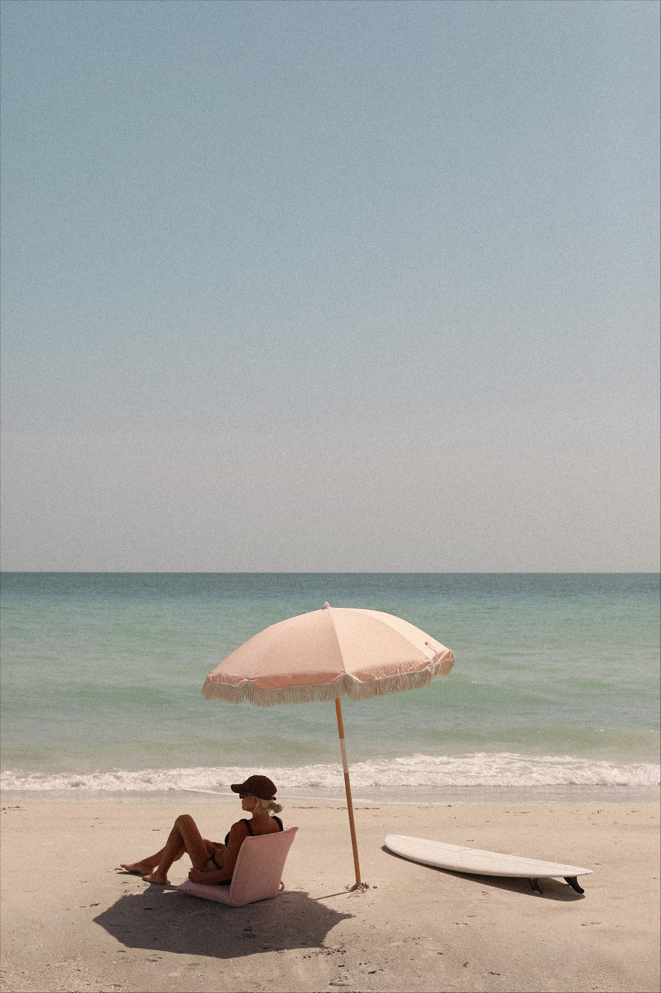 Parasol de Plage de Luxe Saumon