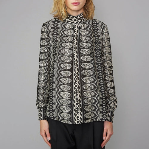 Gabrielle Shirt - Black/Ecru - Women's