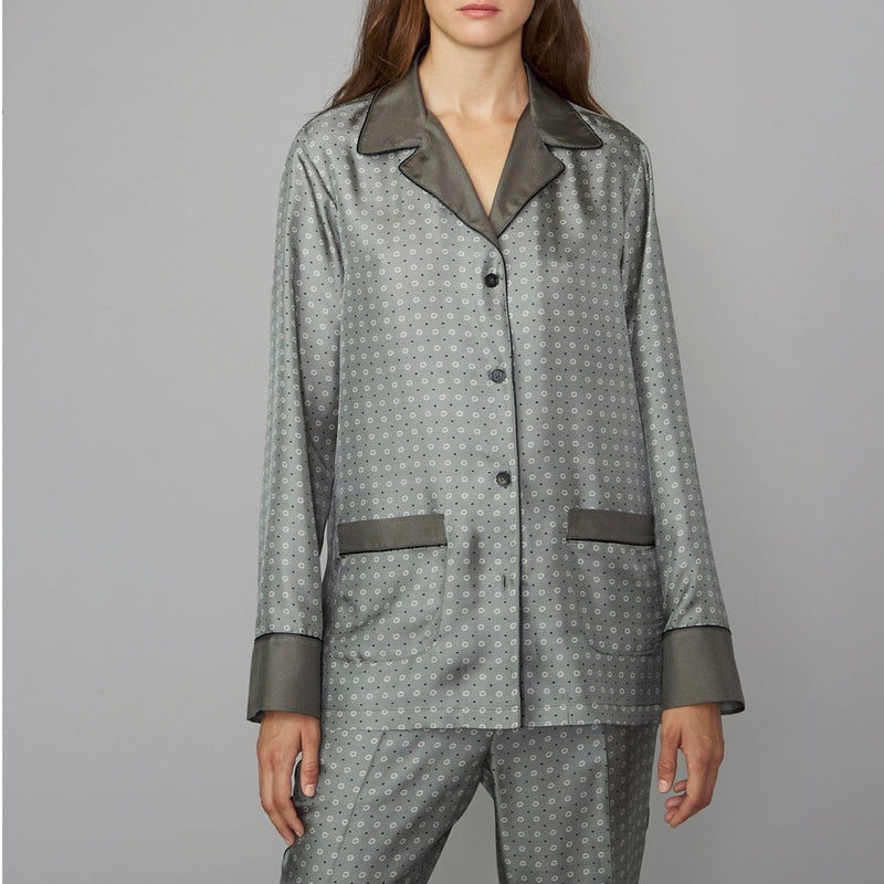 Camisa Alana - Oliva polvoriento/Beige - Mujer