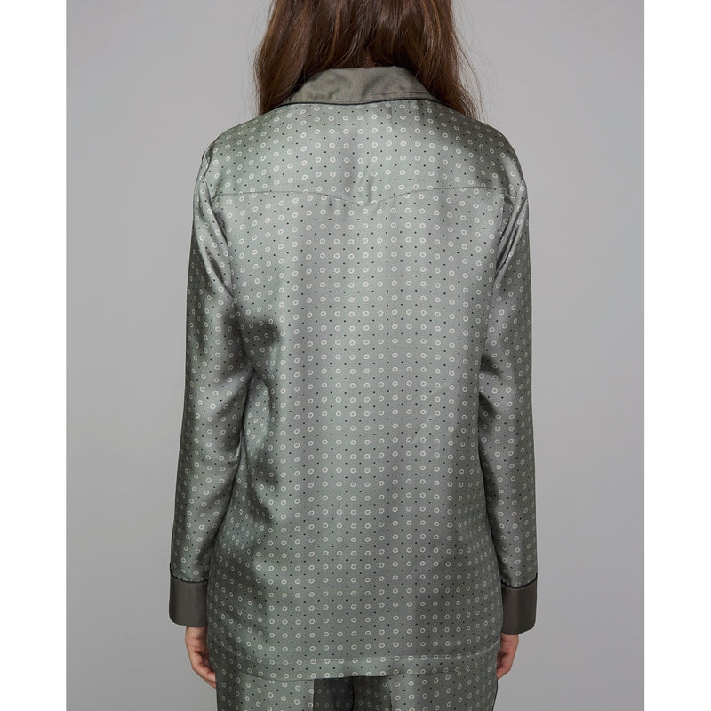 Camisa Alana - Oliva polvoriento/Beige - Mujer