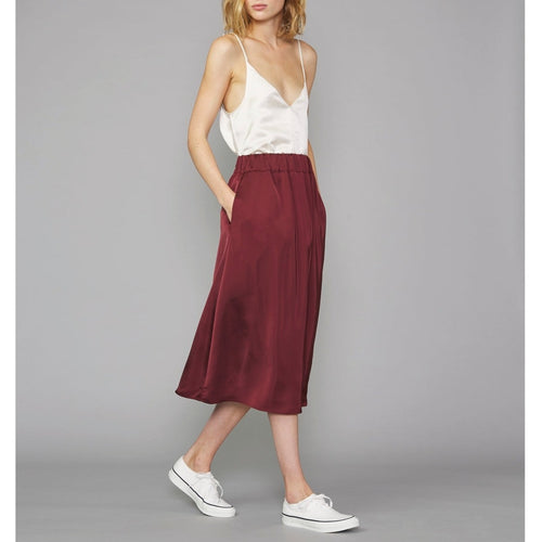 Skirt Irena Skt Itl Vi Satin - Burgundy
