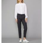Tlg Pants Roxane Slim Pts Itl Pinstripe - Grey/Ecru