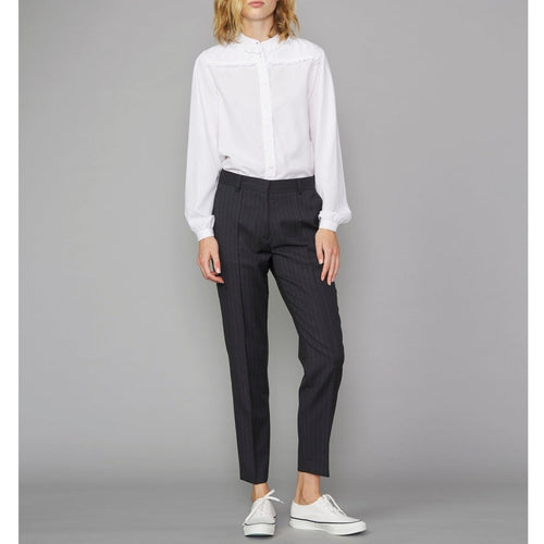 Tlg Pants Roxane Slim Pts Itl Pinstripe - Grey/Ecru