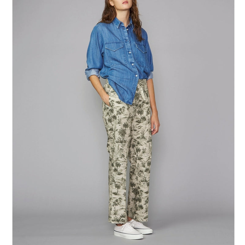 Miranda Trousers - Beige/Olive Night - Women's