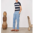 Chino Edouard Recycled Cotton Twill - Greek Blue