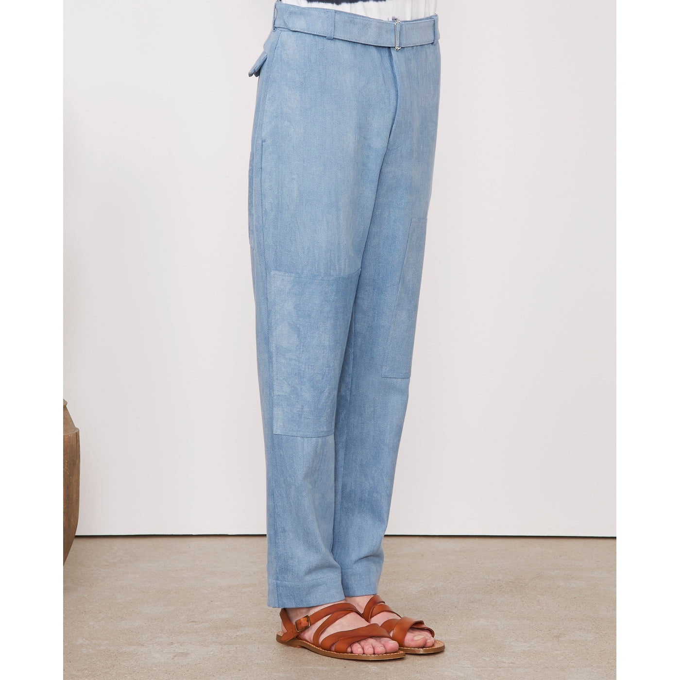 Chino Edouard Recycled Cotton Twill - Greek Blue