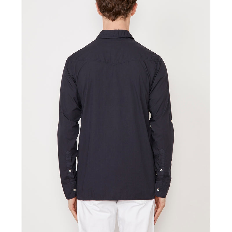 Chemise Younes Pgmt Dyed Cotton Poplin - Black