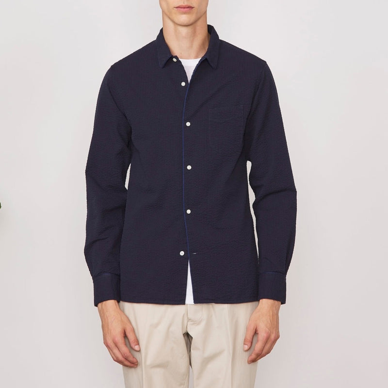 Camisa Js Piping - Azul marino - Hombres