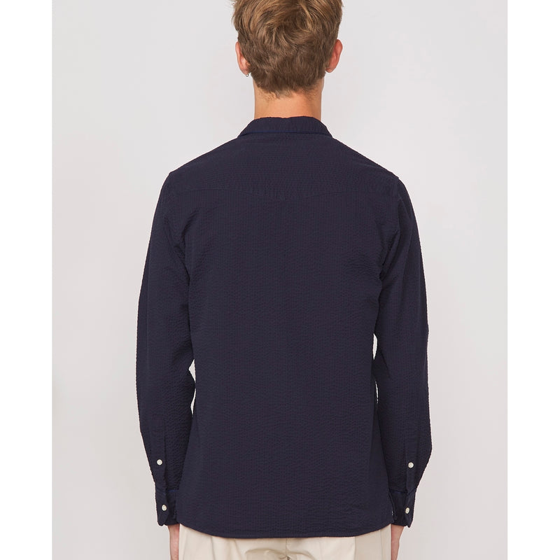 Camisa Js Piping - Azul marino - Hombres