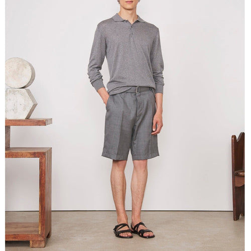 Short Georges Short Itl Fresco Wool - Light Grey