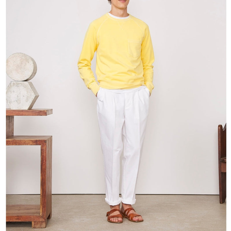 Sweat Chris Ls Pgmt Dye Fleece - Lemon