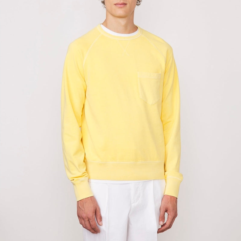 Sweat Chris Ls Pgmt Dye Fleece - Lemon