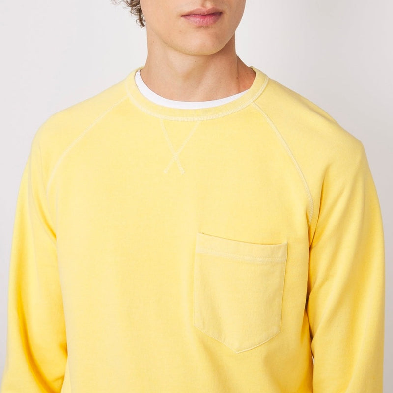 Sweat Chris Ls Pgmt Dye Fleece - Lemon