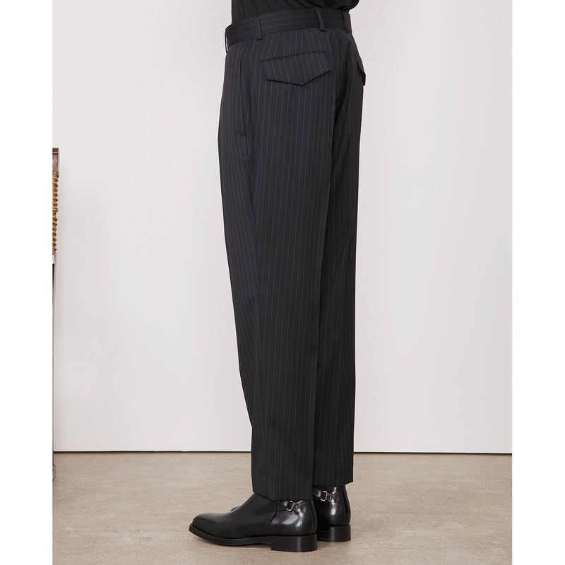 Officine Générale - Owen Trousers - Black/White - Men's