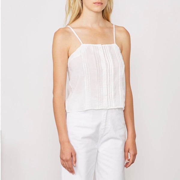 Chemise Clothilde Pleated Top Org Co - White