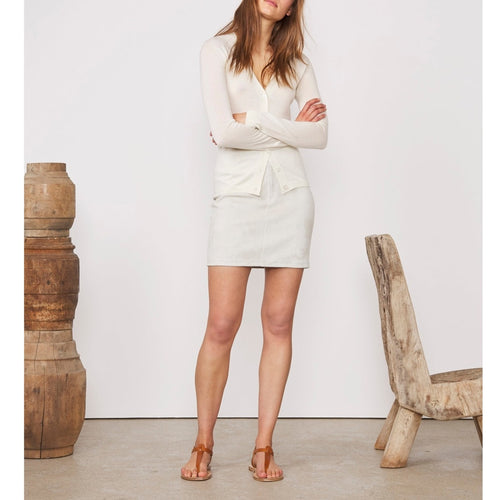 Skirt + Scarlett Skt Stretch Leather - Cream