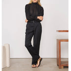 Tlg Pants Marilou Pts Pin Stripe Itl Wo - Black/White