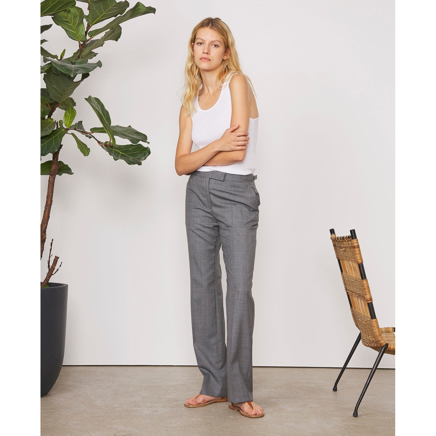 Pantalón Ilenia - Gris claro - Mujer