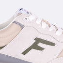 Beige And Grey Vegan Running Sneakers In Recycled Polyester And Recycled Pu Forest 1 - Mixed