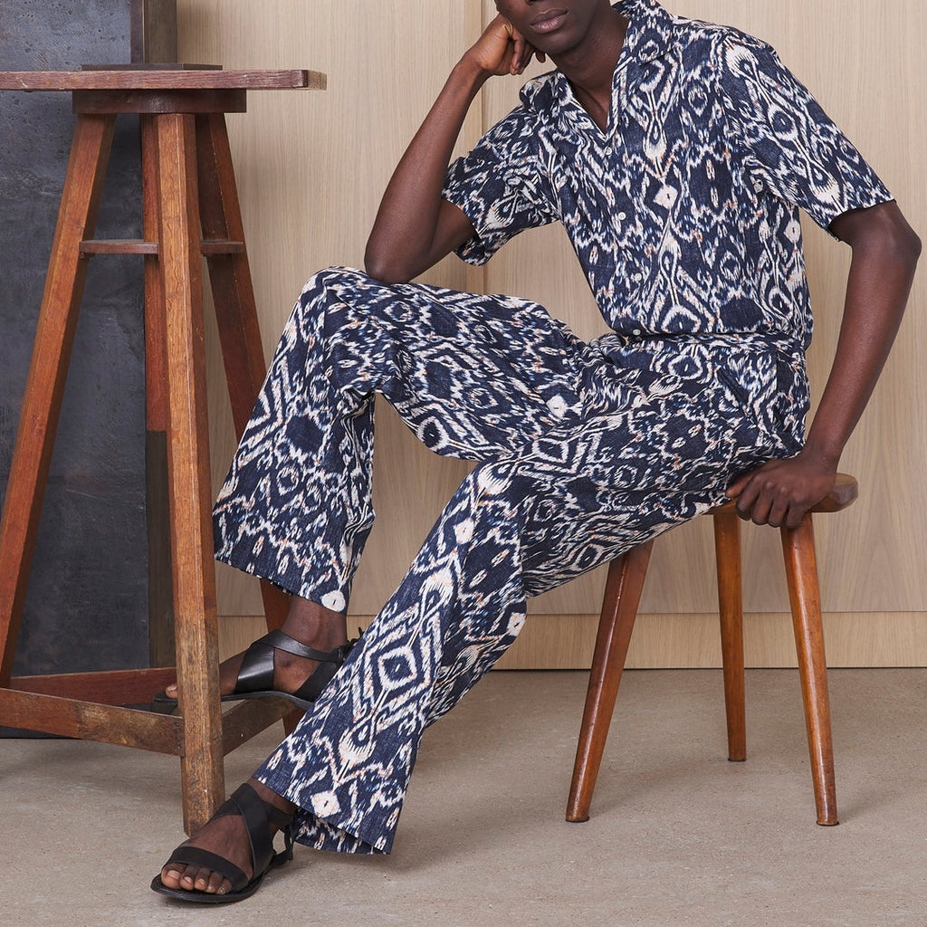 Nash Pants - Navy/Ecru/Orange - Men