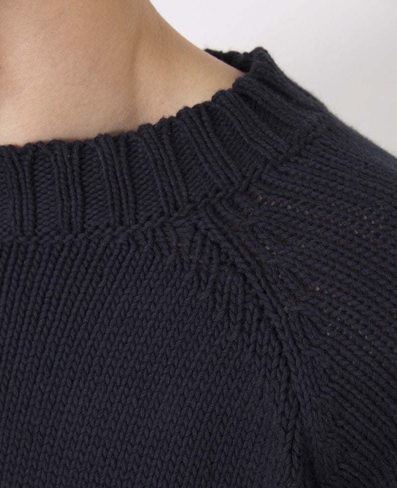 Pulls Ray 5 Gage Cotton Crewneck - Navy