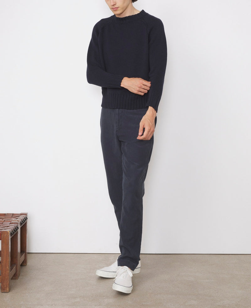 Pulls Ray 5 Gage Cotton Crewneck - Navy