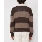 Pulls Maxime Rugby Polo Itl Linen Vi - Ecru/Cocoa/Taupe