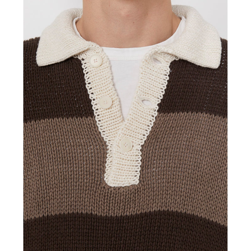 Maxime Sweater - Ecru/Cocoa/Taupe - Man