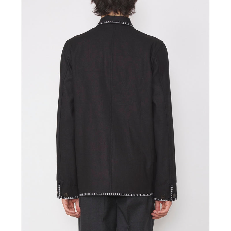 Chore Jacket - Black/Ecru - Man