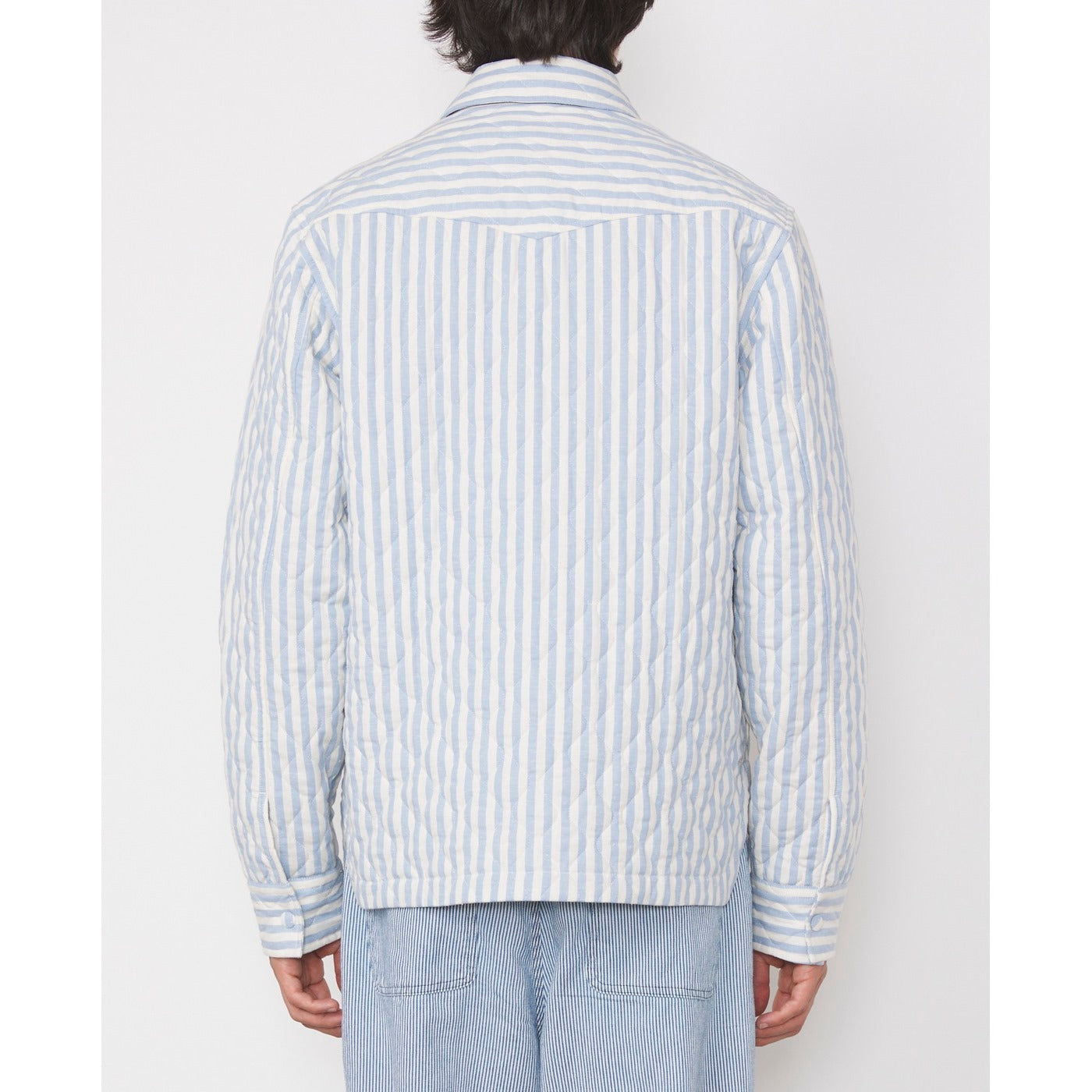 Sur Chemise Harring Quilt Striped Techn Co - Ecru/Blue
