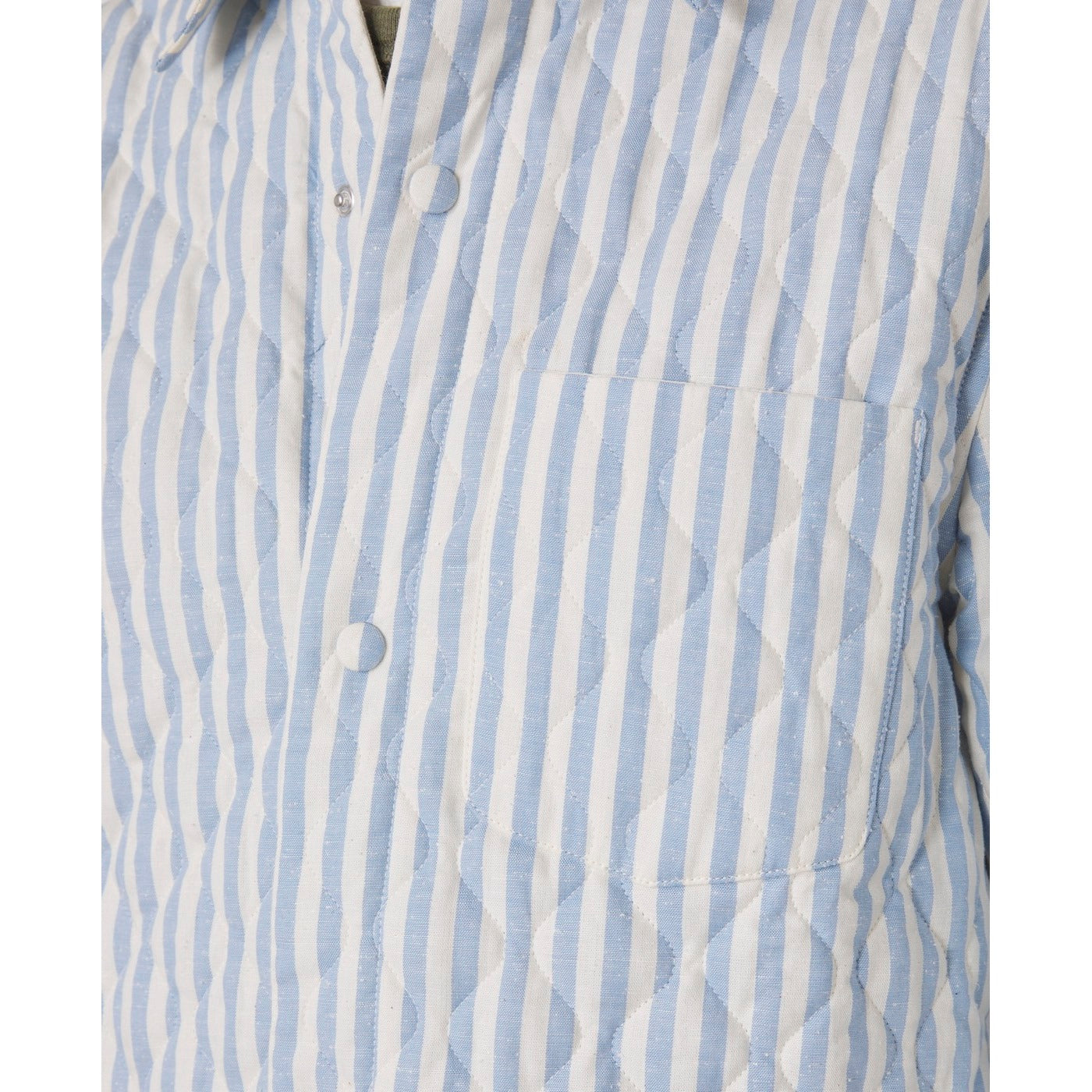 Sur Chemise Harring Quilt Striped Techn Co - Ecru/Blue