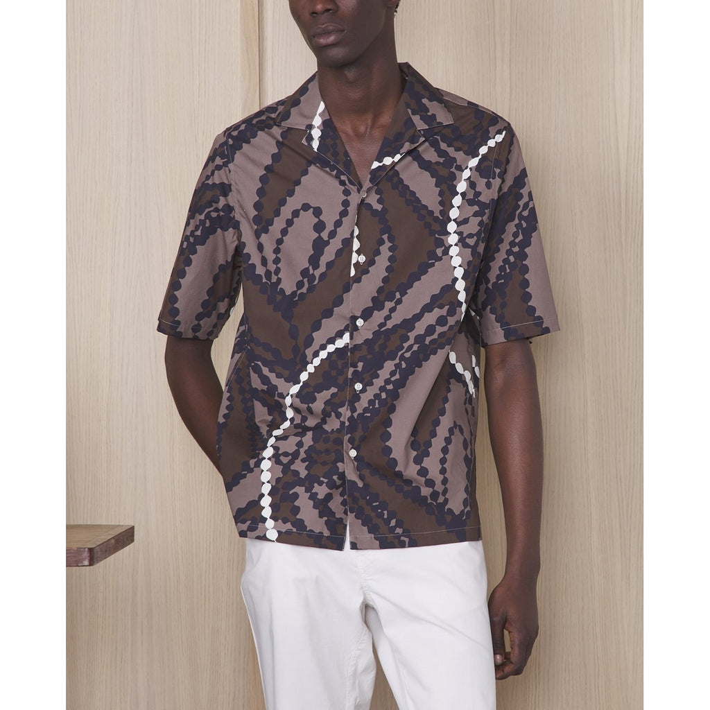 Eren SS Shirt - Cocoa/Taupe/Ecru - Men
