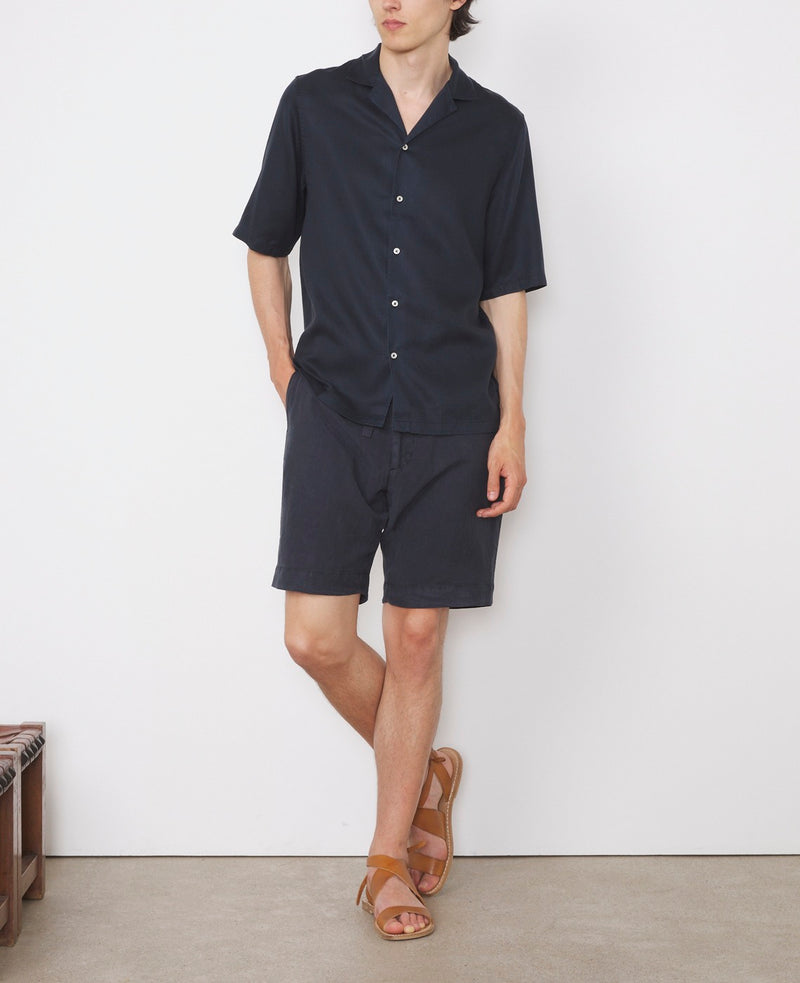 Chemise Eren Ss Shirt Pgmt Dye Lyocell - Dark Navy
