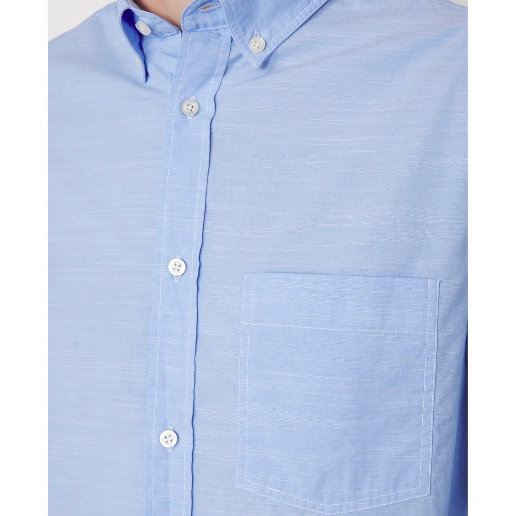 Chemise Arsene Shirt Slub Cotton - Blue