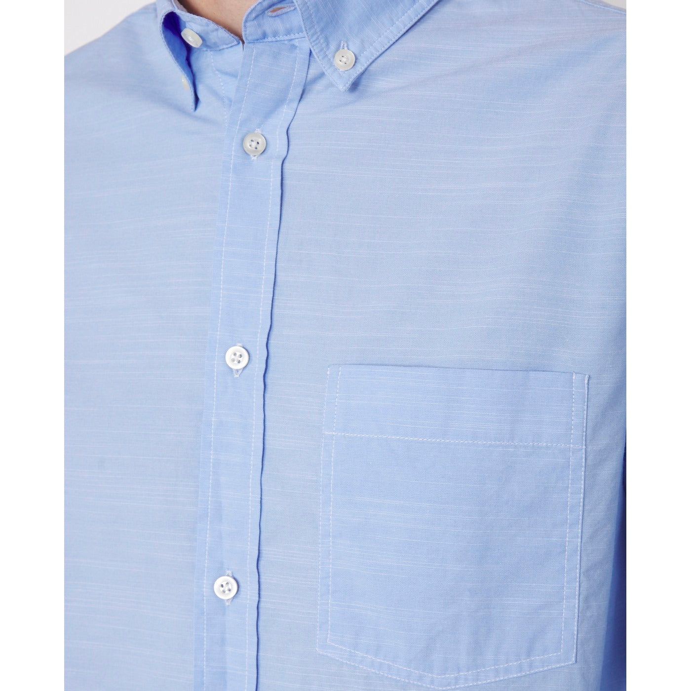 Chemise Arsene Shirt Slub Cotton - Blue