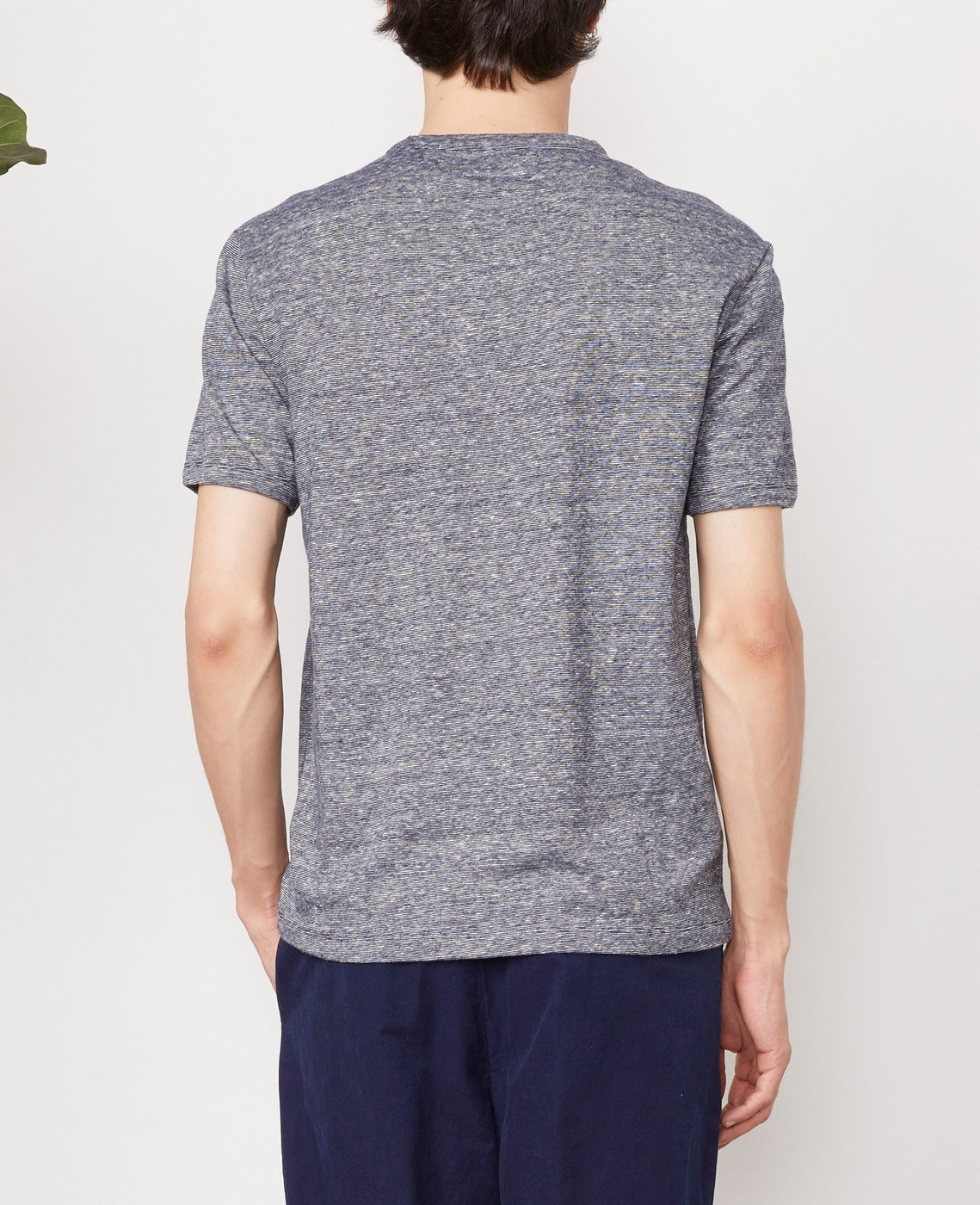 T-Shirt SS - Ecru/Navy - Homme