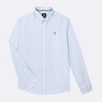Chemise Rayée Blanche & Bleue Ivoy - Homme