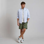 Chemise Rayée Blanche & Bleue Ivoy - Homme