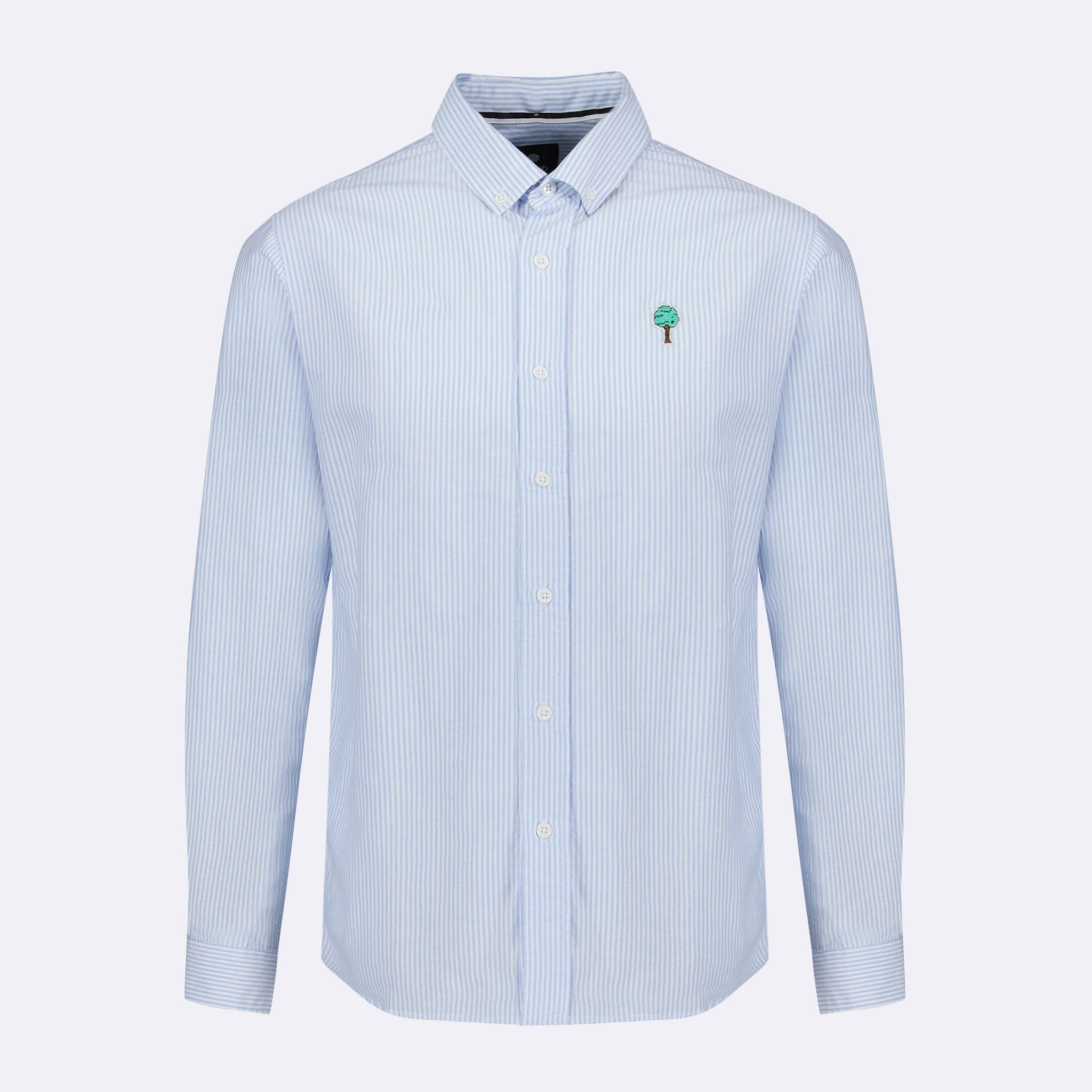 Chemise Rayée Blanche & Bleue Ivoy - Homme