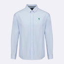 Chemise Rayée Blanche & Bleue Ivoy - Homme
