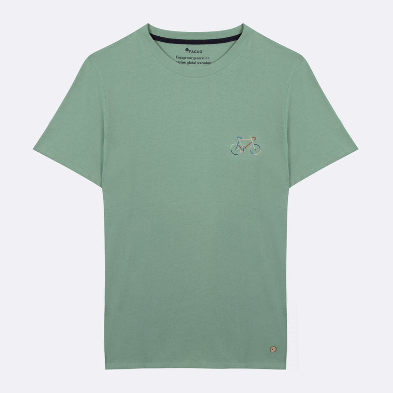 T-Shirt Col Rond Vert Clair Arcy - Homme