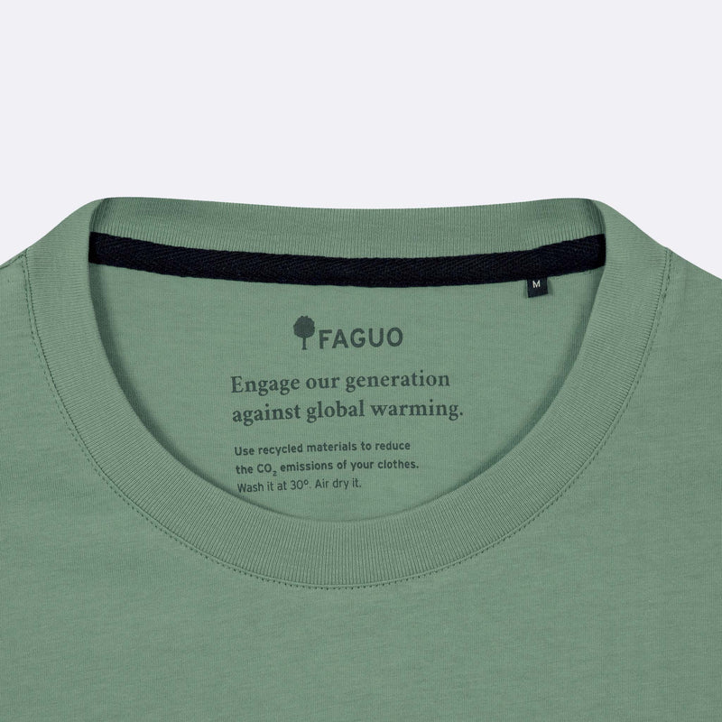 T-Shirt Col Rond Vert Clair Arcy - Homme