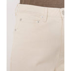 Officine Générale – Jean Romy - Écru - Femme, gros plan sur la poche avant d'un pantalon en toile beige