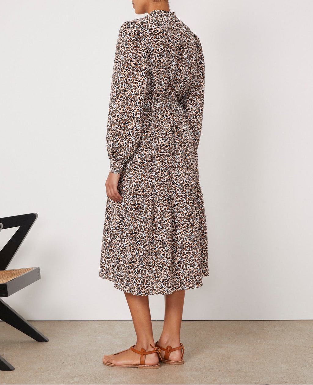 Robe Judie - Écru/Marron/Noir - Femme