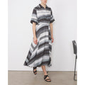Vestido camisero Nadia - Gris/Crema - Mujer