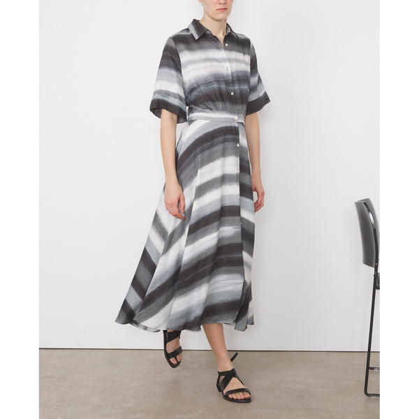 Nadia Shirt Dress - Grey/Cream - Women